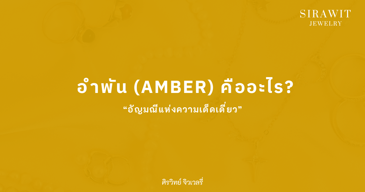 อำพัน (AMBER) คืออะไร?