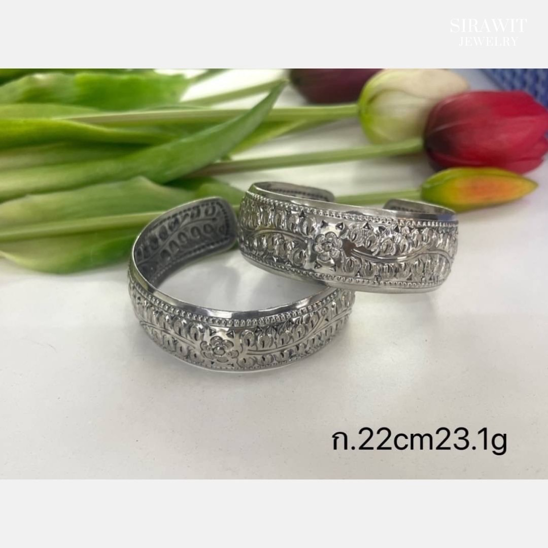 กำไลข้อมือเงินแท้