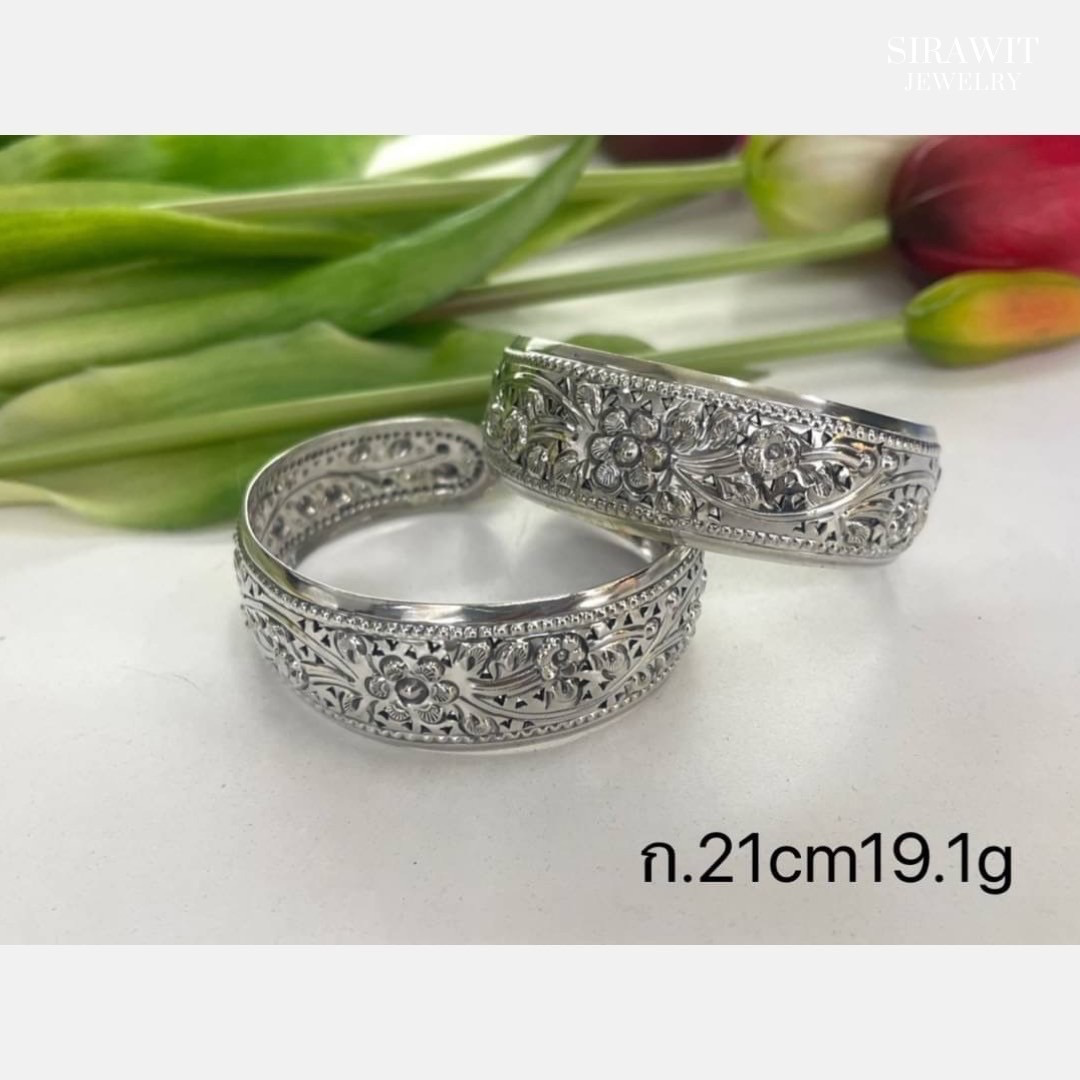 กำไลข้อมือเงินแท้