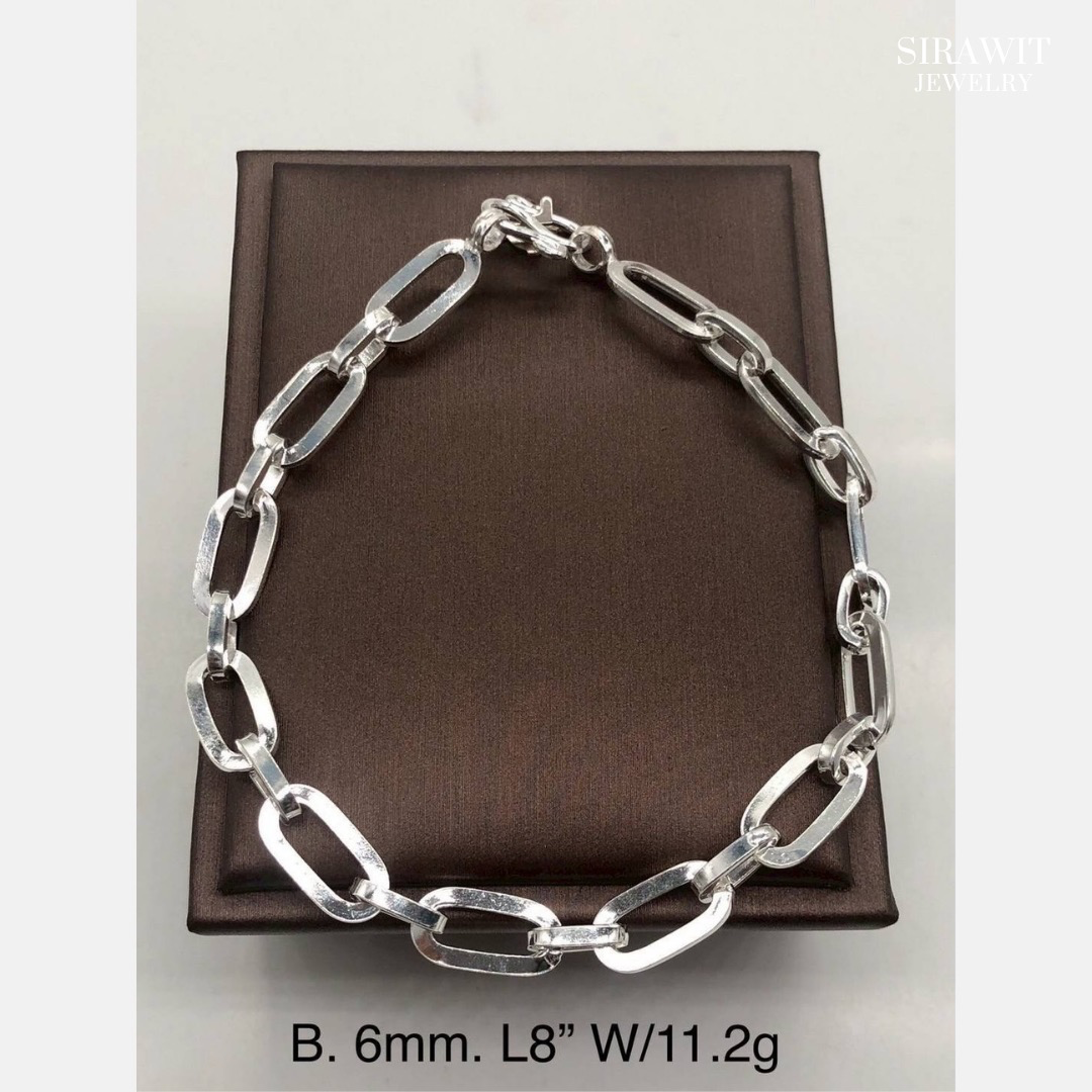 สร้อยข้อมือโซ่เงินแท้