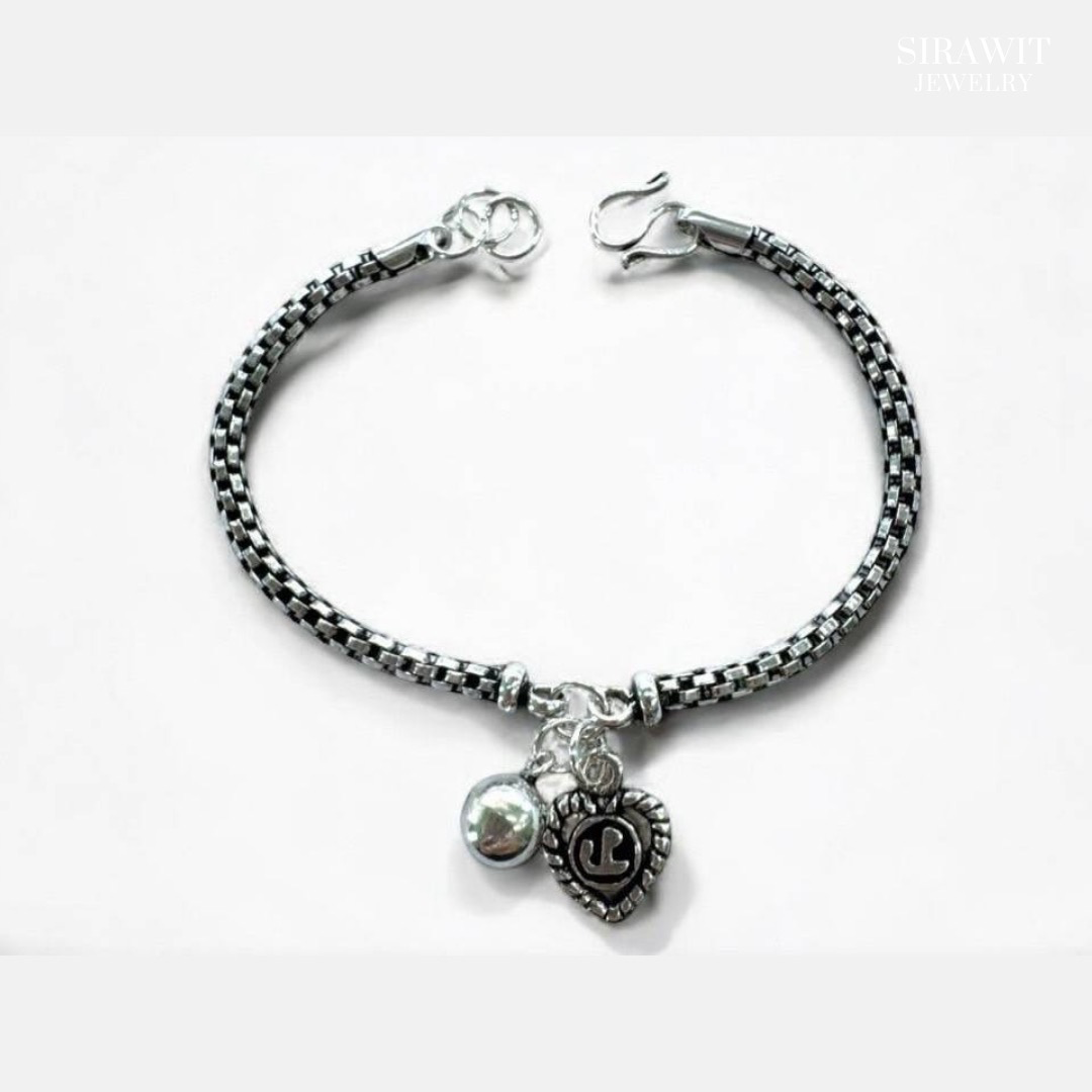 สรัอยขัอมือเงินแท้
