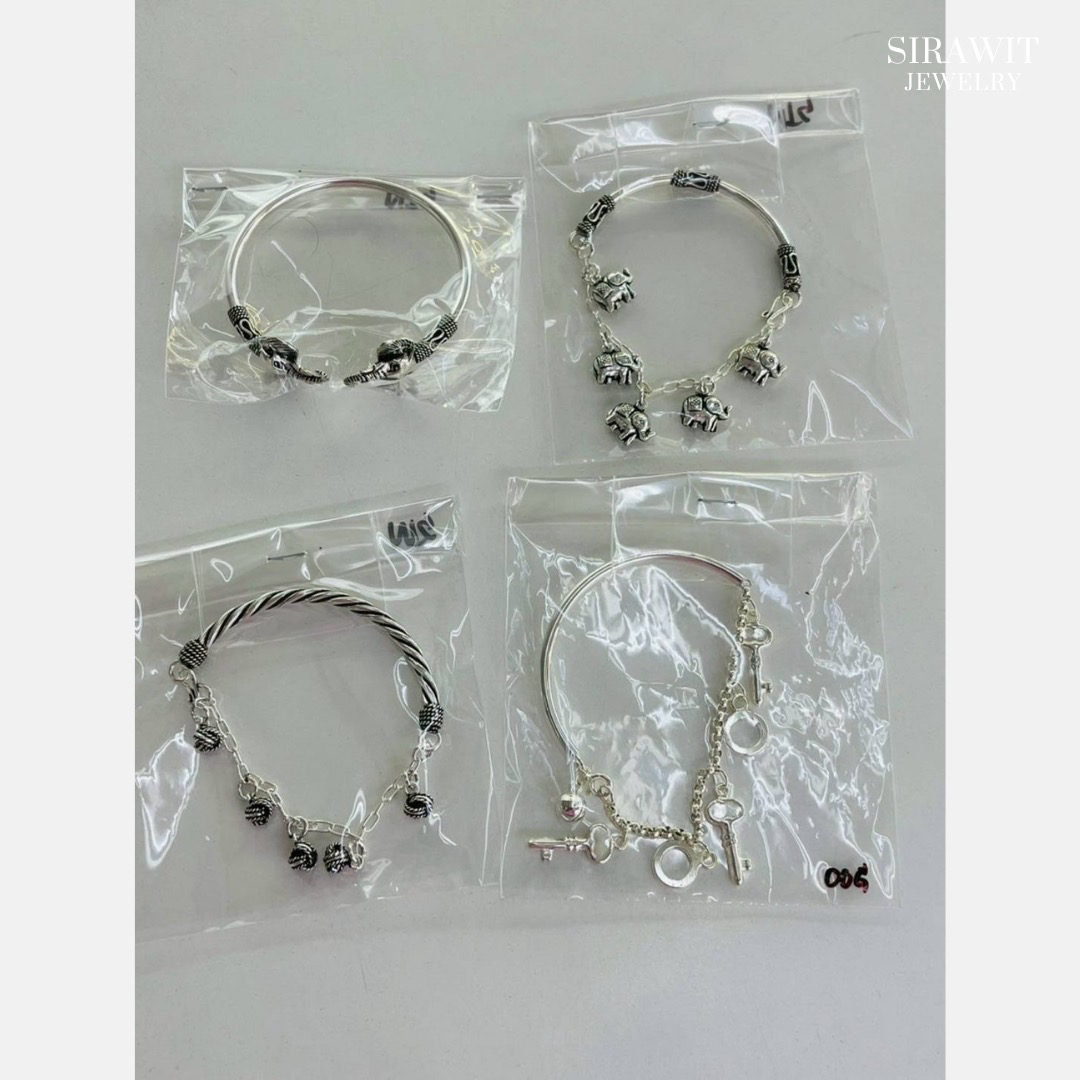 กำไลข้อมือเงินแท้