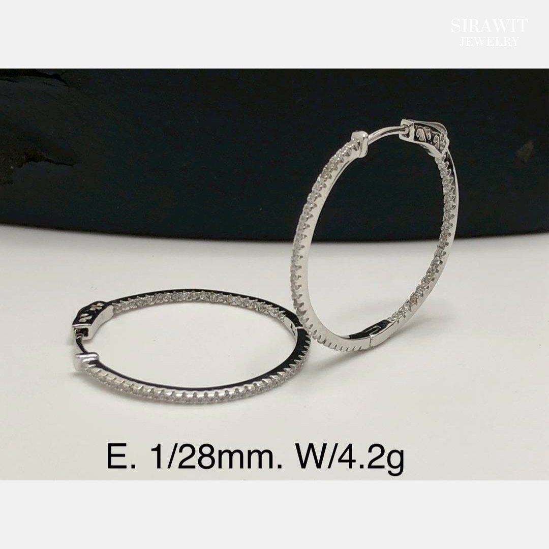 ต่างหูห่วงเพชร