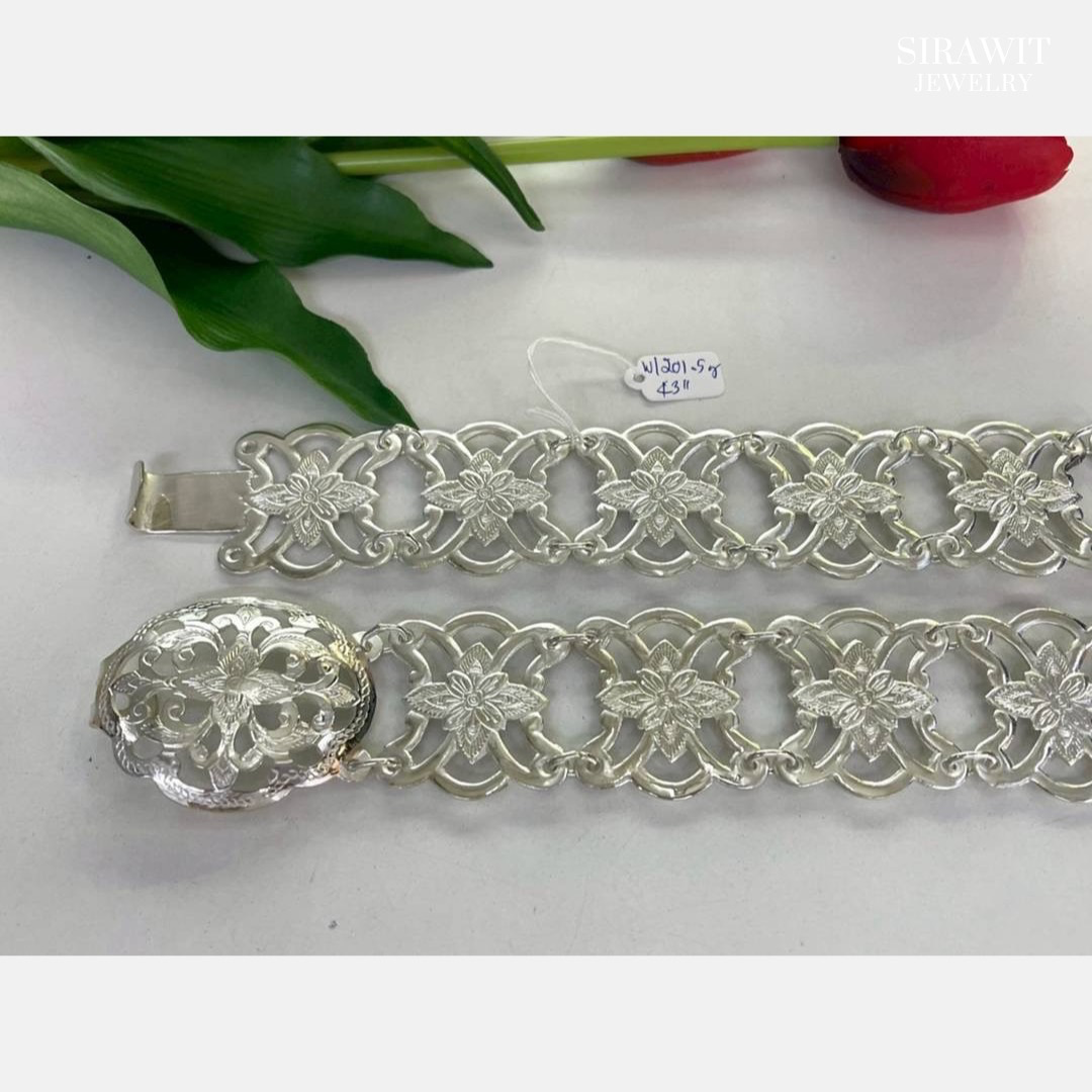 เข็มขัดเงินแท้