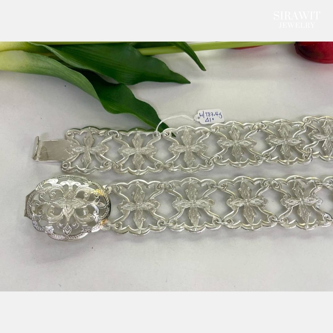เข็มขัดเงินแท้