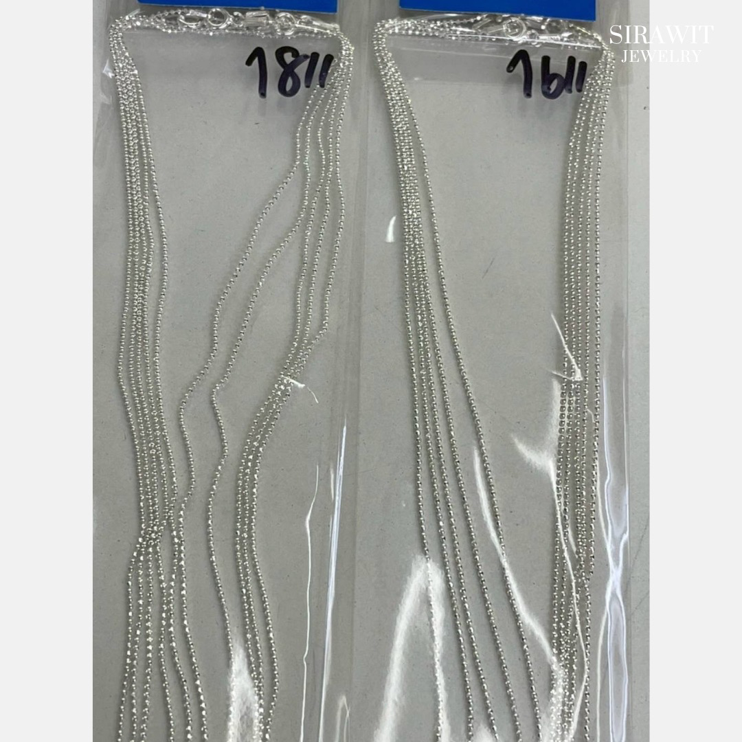 สร้อยคอเม็ดไข่ปลาตัดลาย