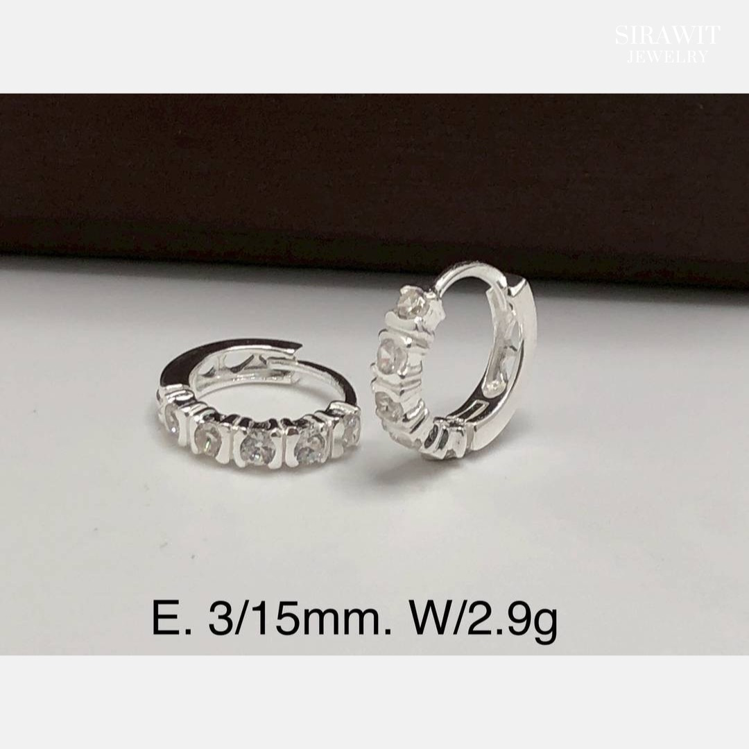 ต่างหูห่วงเพชร