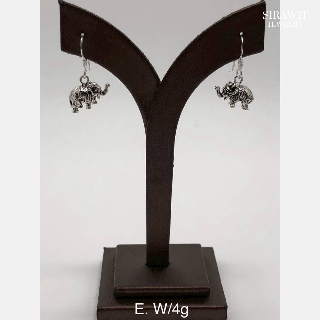 ต่างหูช้างเงินแท้