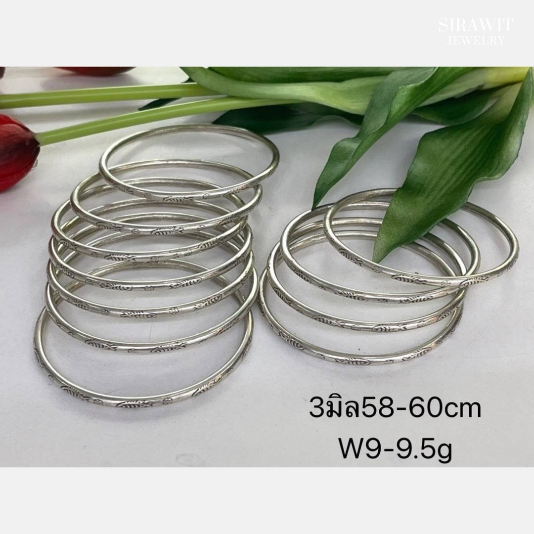 กำไลข้อมือเงินแท้